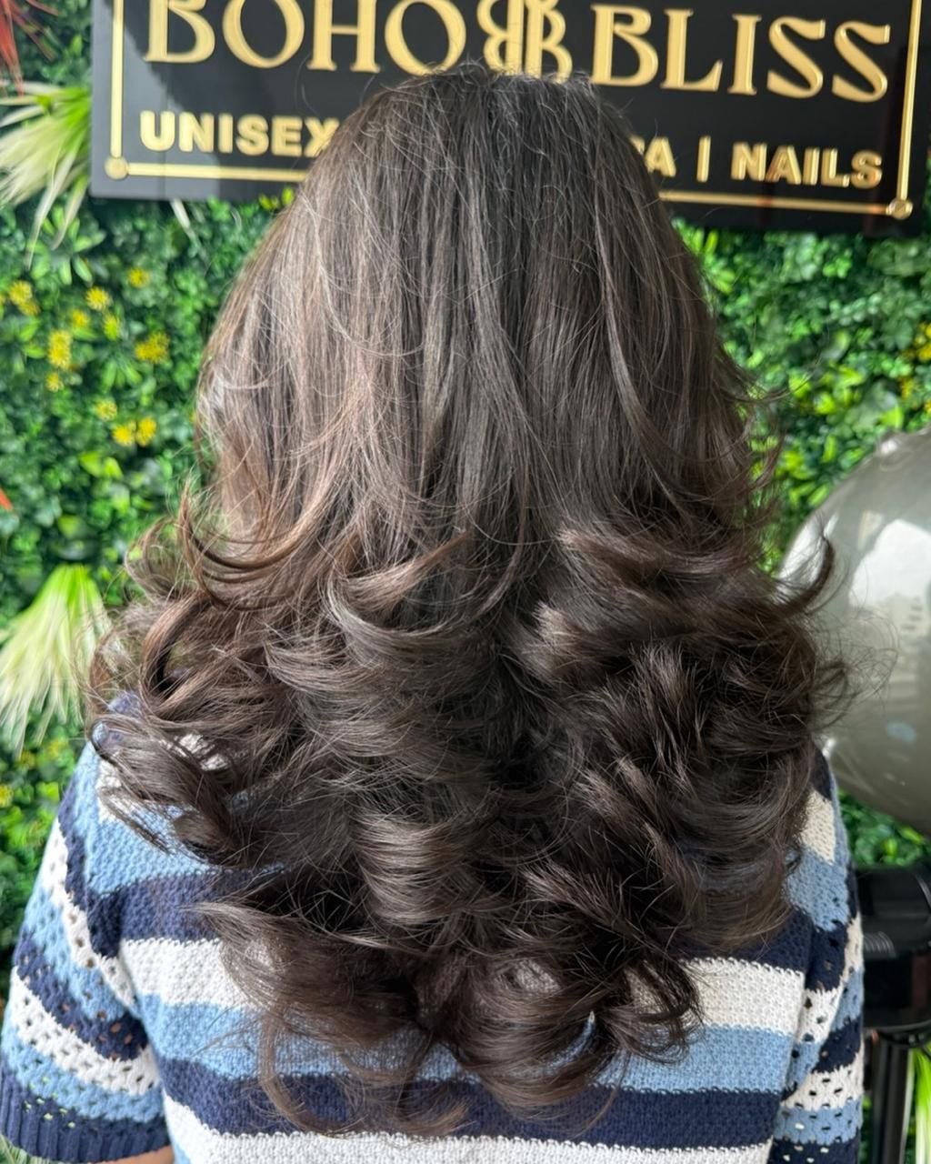 Hair treatment result at Boho Bliss